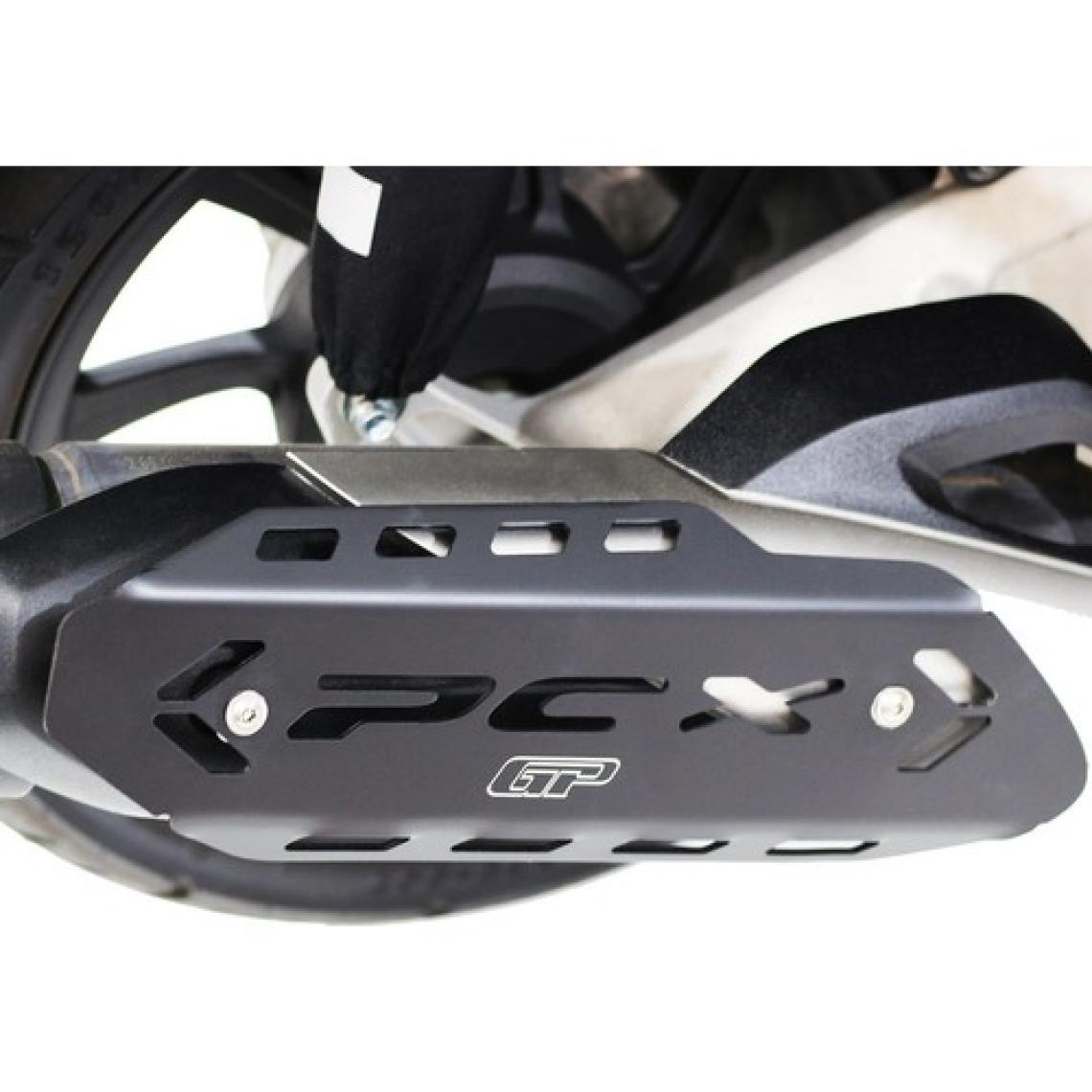 GP Kompozit Honda PCX 125 / 150 2018-2025 Uyumlu Egzoz Koruma Kapağı Siyah