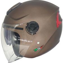 Rsv 618 Güneş Vizörlü Yarım Kask Kahverengi