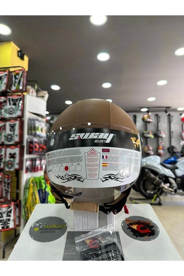 Sway Açık Kask Sw 701 Brown
