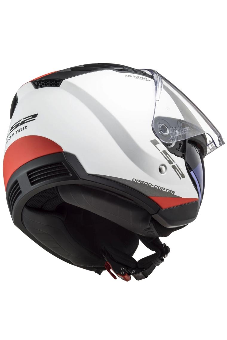 Ls2 Copter 2 Urbane Mat Beyaz-Kırmızı Kask S