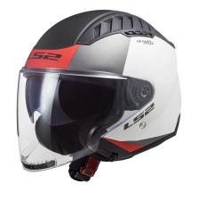 Ls2 Copter 2 Urbane Mat Beyaz-Kırmızı Kask S
