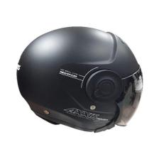 Axxıs Axxis Raven Sv Solid Matt Black Güneş Vizörlü Yarım Motosiklet Kaskı