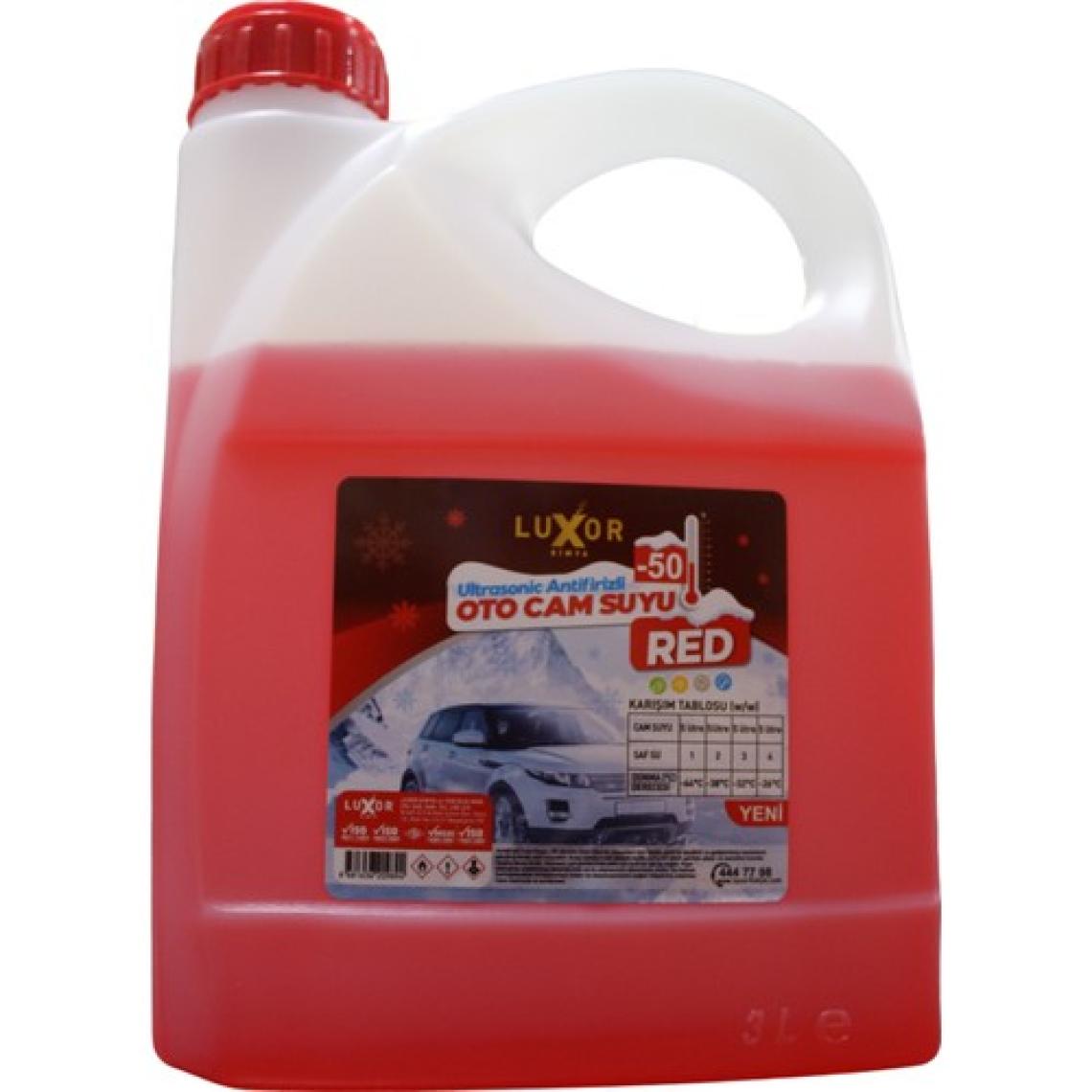 Luxor Kimya 4 Mevsim -50 Derece Ultrasonic Antifirizli Oto Cam Suyu 3 Lt
