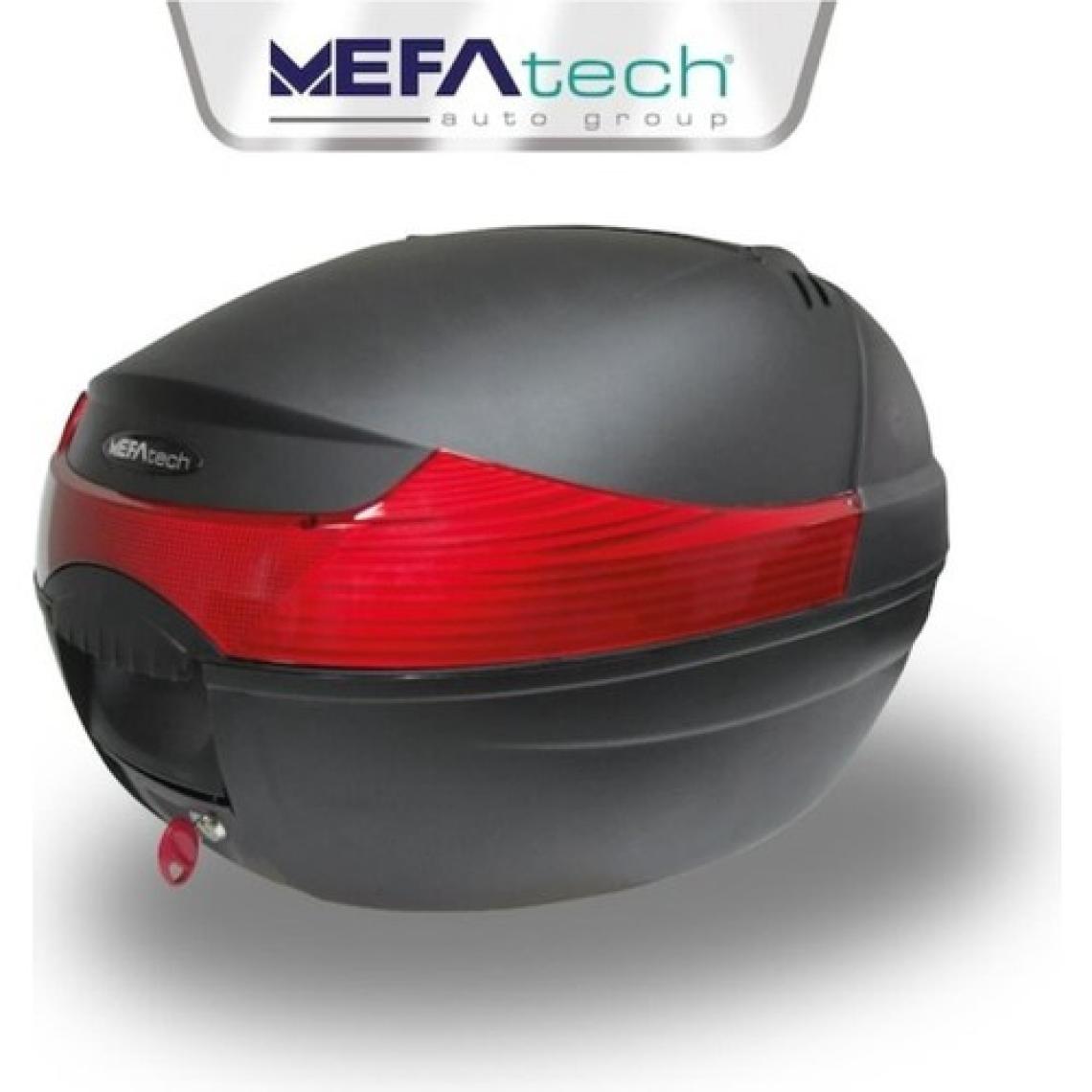 Mefatech Motosiklet Arka Çanta Topcase Kızaklı Ful Aparatlı Wogen MF33 33LT Siyah Renk Çanta