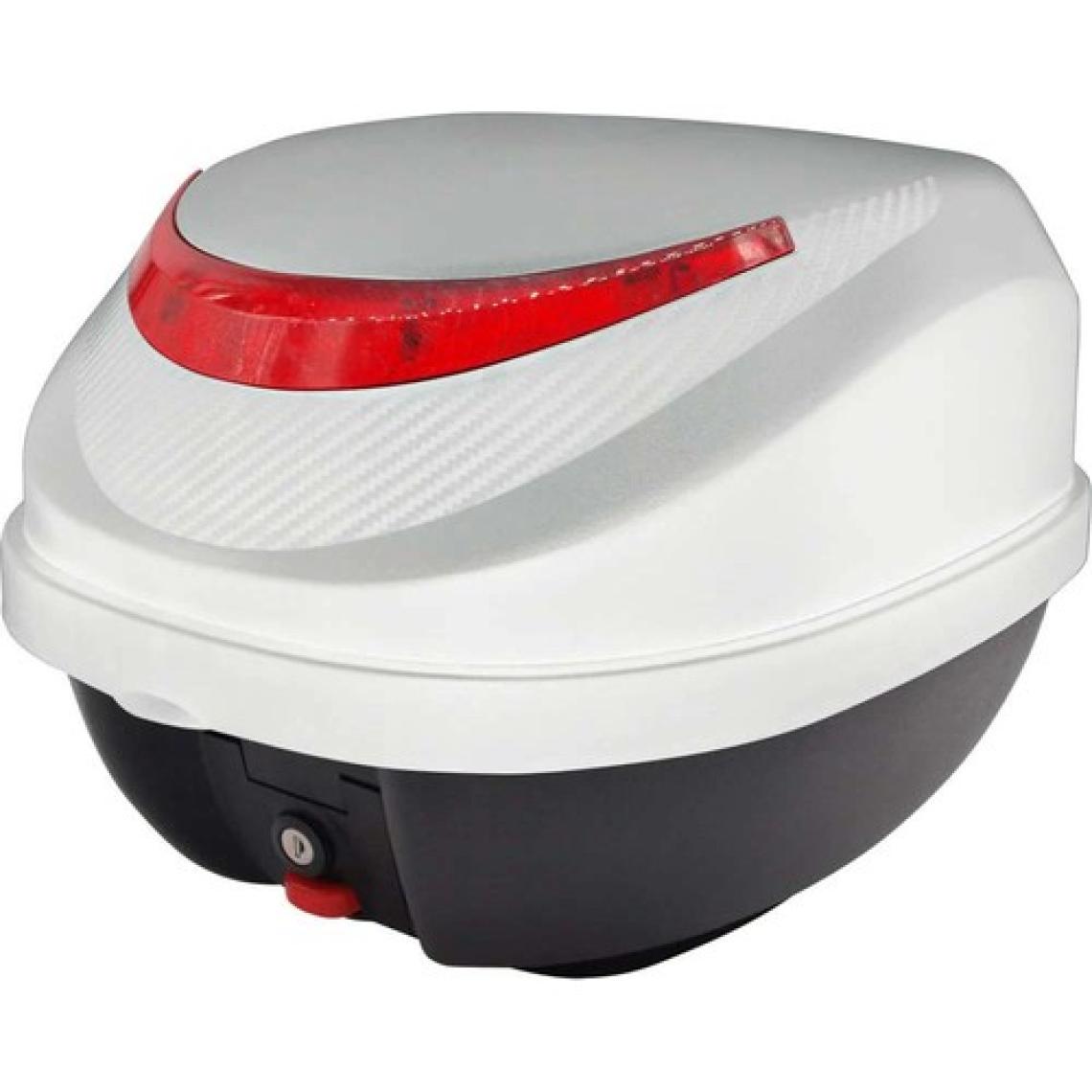 Gaff Motosiklet Çantası 32LT (Topcase) Gaff G32 Beyaz Karbon Desenli