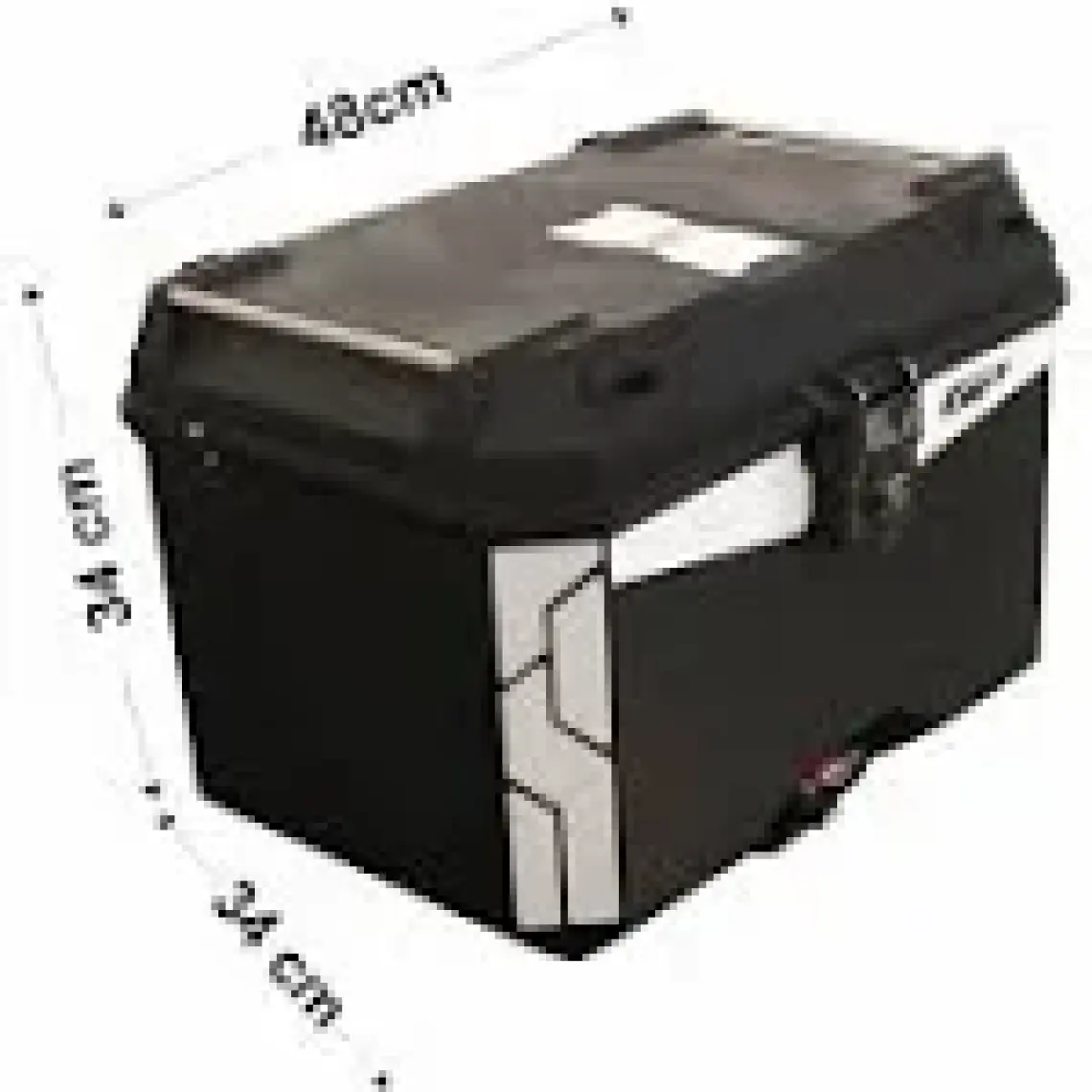 GP Kompozit Evrensel Motosiklet Arka Çantası - 45 Lt, Dayanıklı Siyah Plastik, Suya Dayanıklı ve Geniş Depolama Alanı ile Motosiklet Seyahatlerinizi Kolaylaştırın