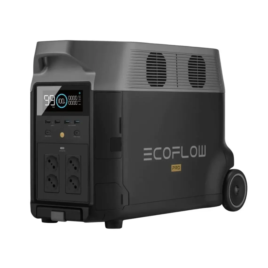 EcoFlow Delta Pro Taşınabilir Güç Kaynağı - 3600Wh Kapasite, 4x3600W (X-Boost 4500W) Çıkış Gücü, Ev, Karavan, Tekne ve Dış Mekan Kullanımı İçin LiFePO4 Bataryalı Solar Jeneratör