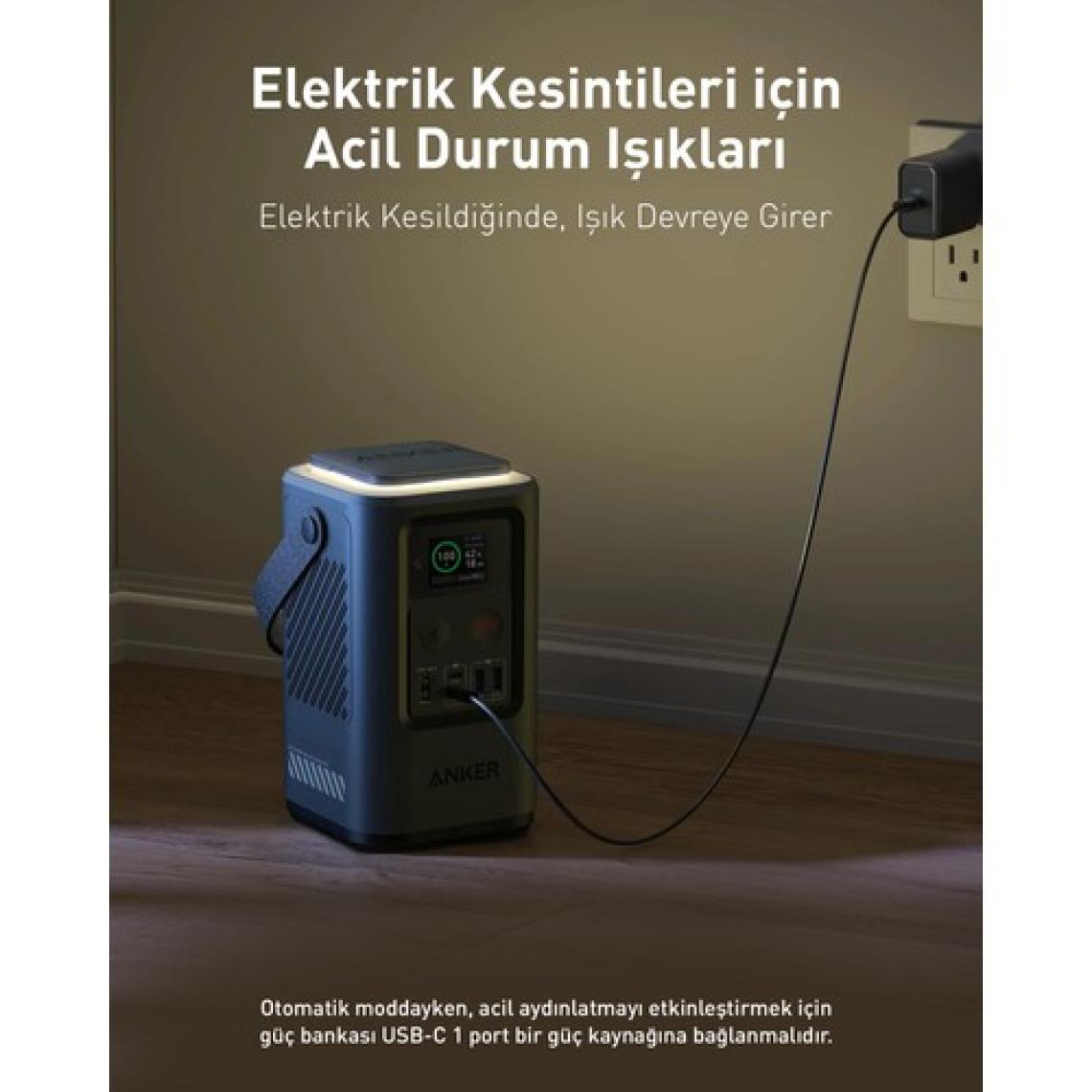 Anker 548 Powerbank 60000mAh - PowerCore Reserve 192Wh Taşınabilir Hızlı Şarj Cihazı - 60W - Solar Şarj Girişli - Siyah - A1294 (Anker Türkiye Garantili)