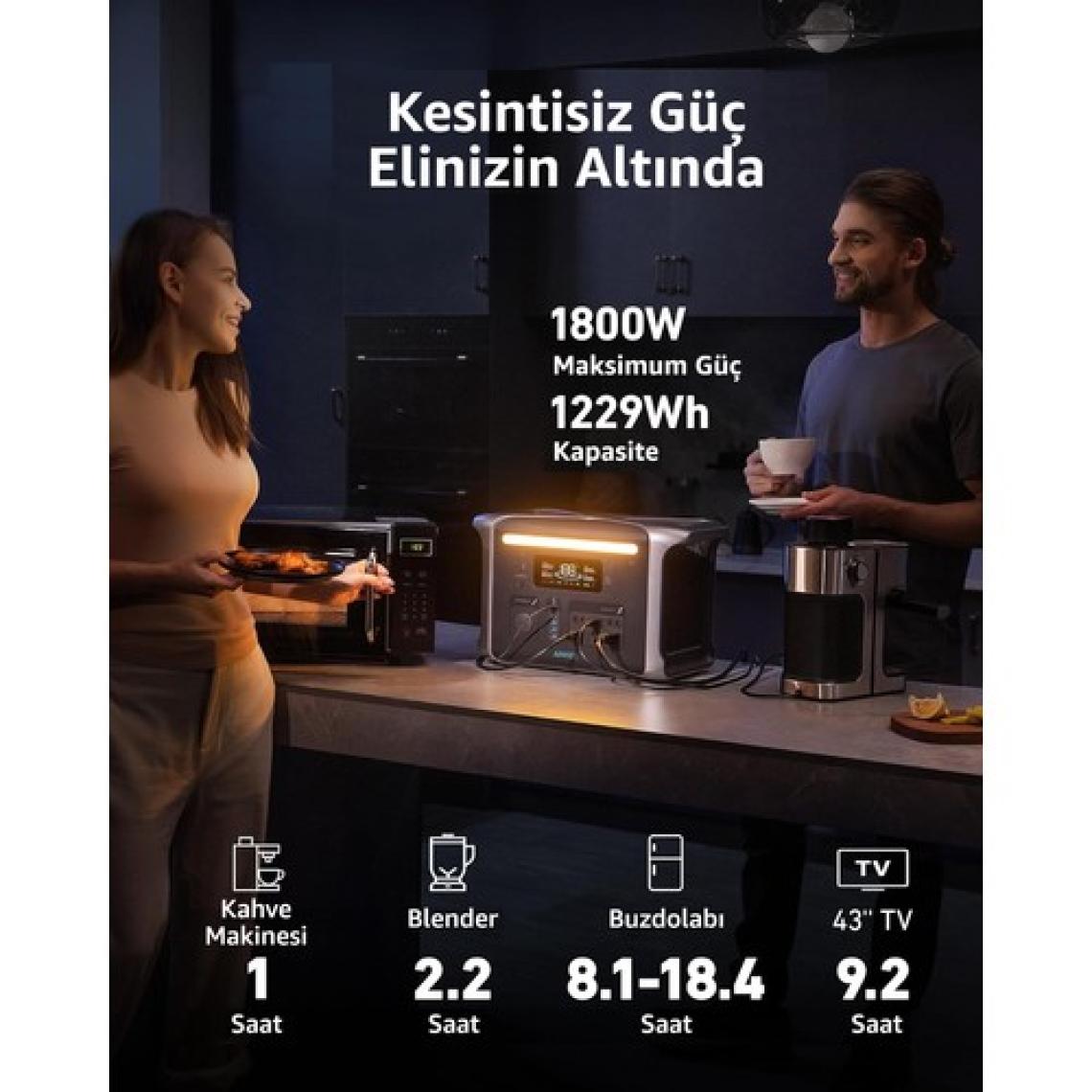 Anker PowerHouse 757 1229 Wh Taşınabilir Güç Kaynağı