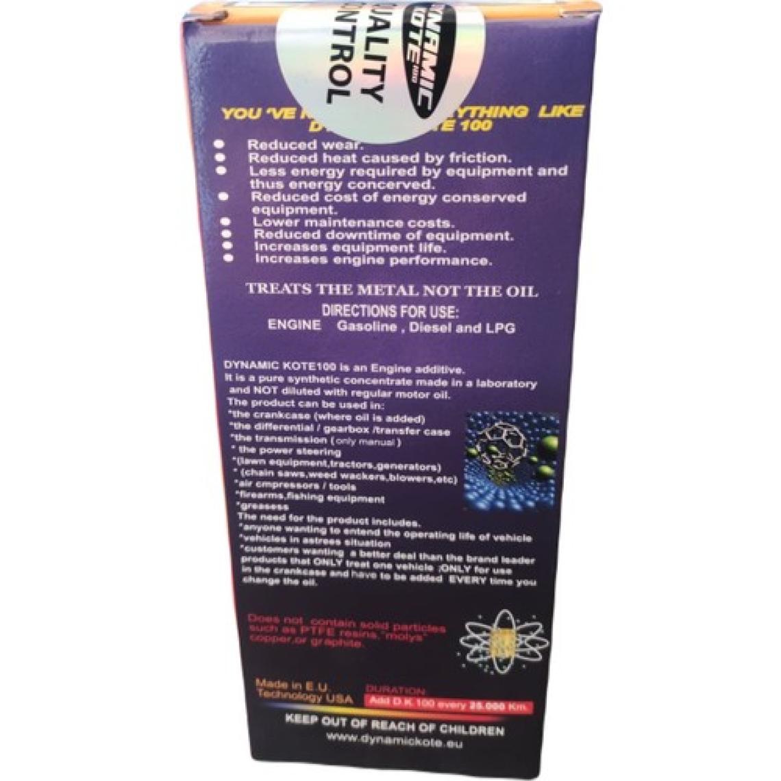 Dynamic Kote Motor Katkısı Koruyucu Ses Kesici 200 ml