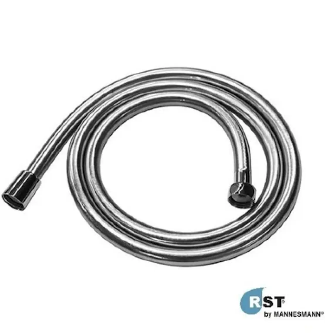 RST® MANNESMANN Silver Spiral Duş Hortumu PVC-360° Dönerli  (Dolanmaz) 180 cm-Vakum Ambalajlı