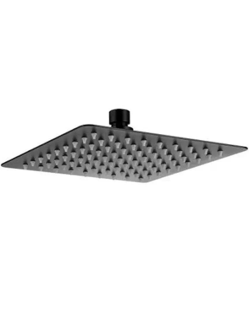 Fause Tepe Duş Başlığı Kare Slim 304 Metal 20x20 cm Siyah