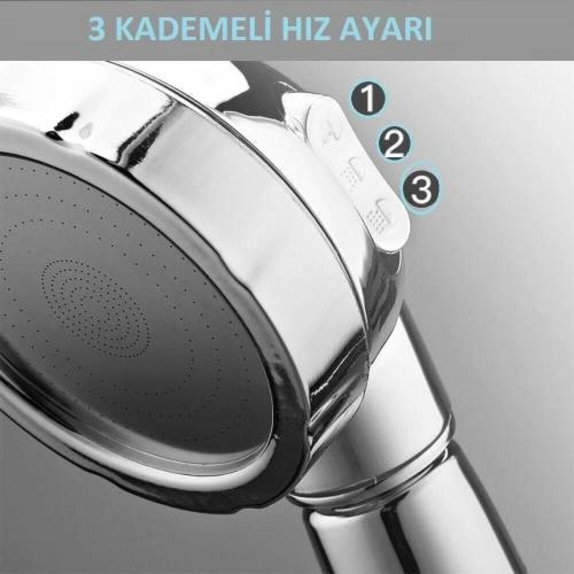 Sardıcı Su Tasarruflu Duş Başlığı Aç Kapa Özellikli 3 Kademeli Su Akış Ayar Fonksiyonu