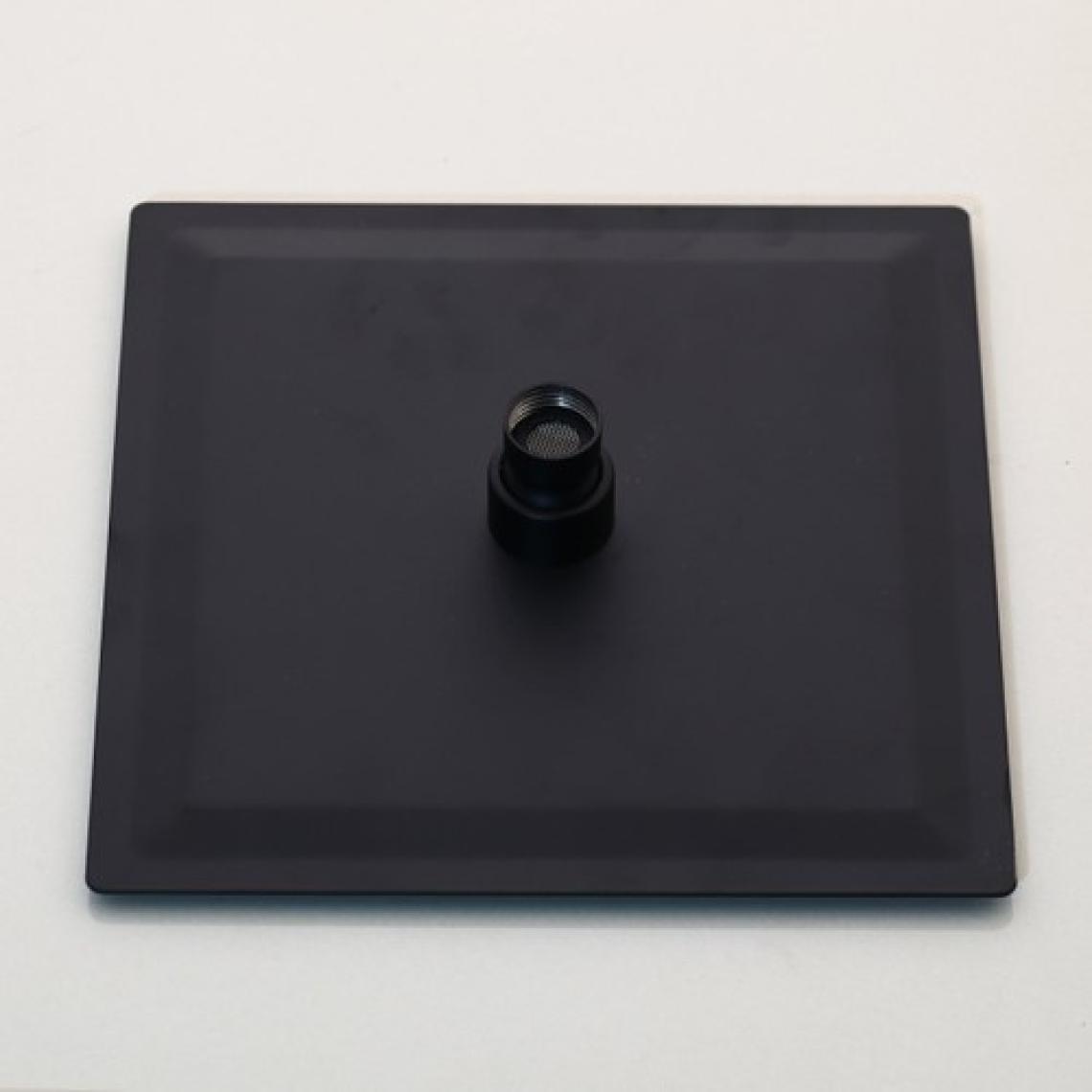 Fause Tepe Duş Başlığı Kare Slim 304 Metal 25x25 cm Siyah