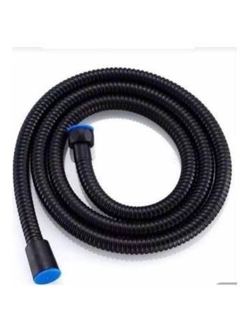 Almital Mobilya Aksesuarlari Settı Docıa 3'lü Set, Siyah 5 Fonksiyonlu Turbo Fan Pervaneli Duş Başlığı, 1.5 Mt. PVC Siyah Hortum, Yapışkanlı Duş Başlığı Tutucu