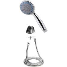 Qniay Onyon 3 Lü Set Krom  3 Fonksiyonlu Su Tasarruflu Banyo Tepe El Duş Başlığı Duş Hortum Mafsal Set