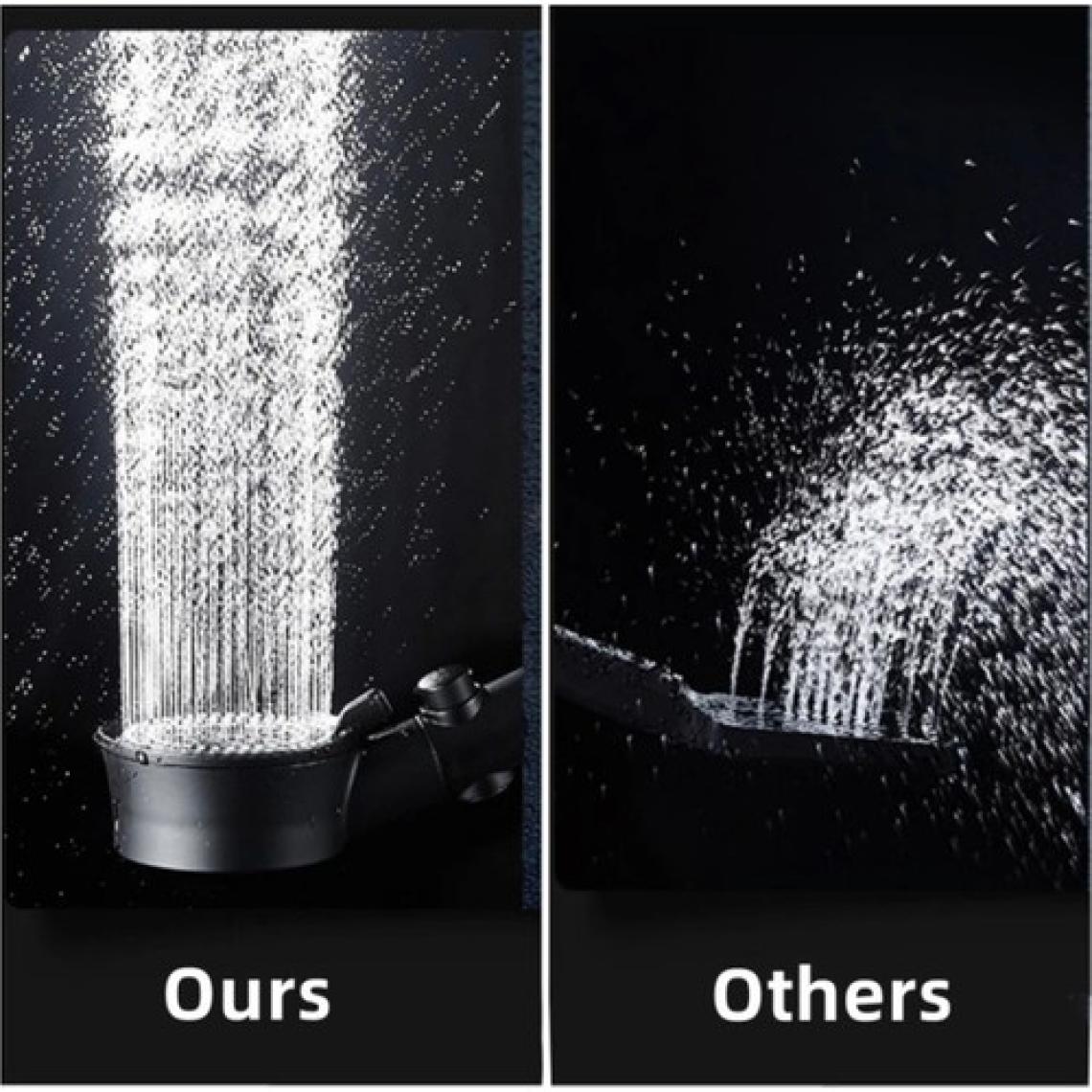 Mayaglory Turbo Fan 5 Fonksiyonlu Siyah Duş Başlığı El Duşu Handshower