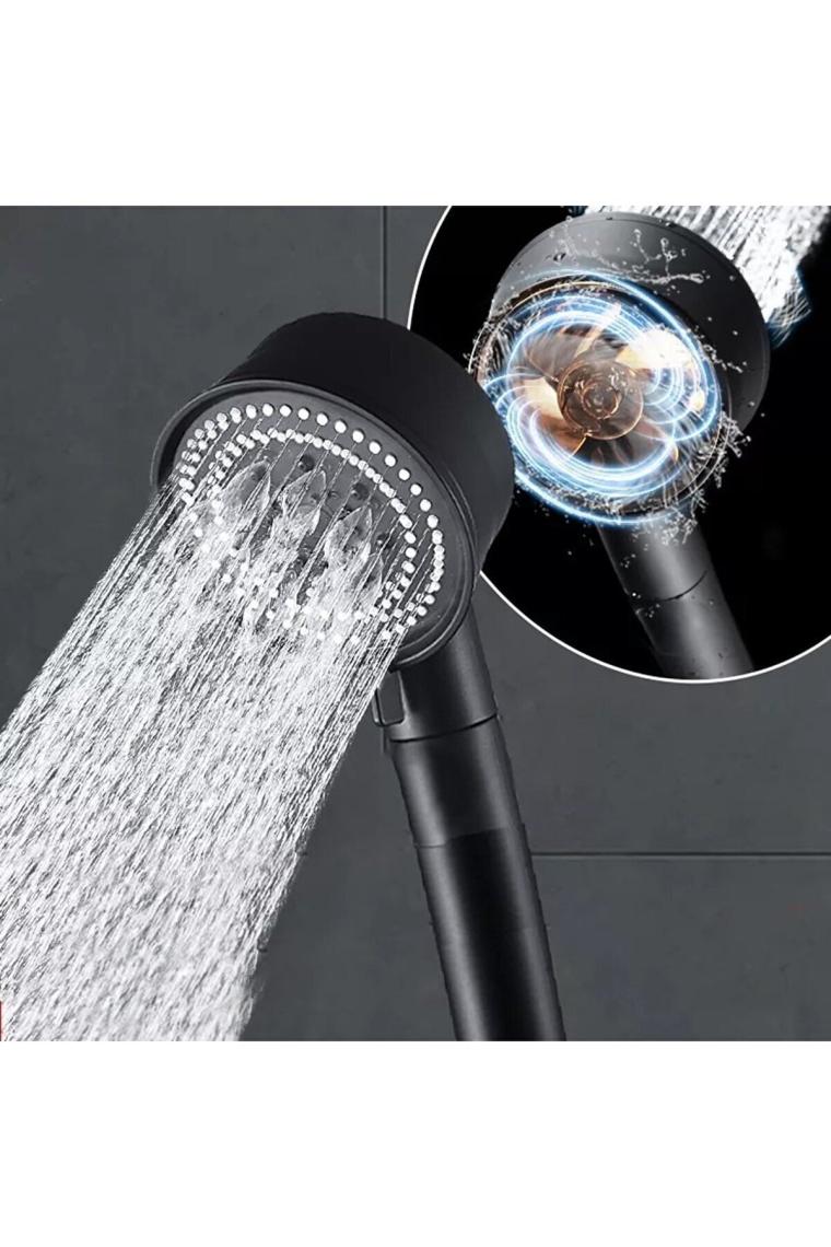 Kaşbaşı Home Turbo  Pervaneli   5 Fonksiyonlu  Duş Başlığı   Duş Hortumu 150 cm Ve Mafsal Set