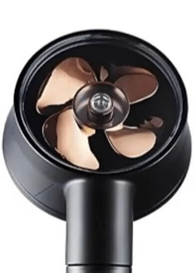 Turbo Fan Pervaneli 5 Fonksiyonlu Su Tasarruflu, Start/Stop, Duş Başlığı | Pervaneli Turbo El Duşu Siyah/Gold