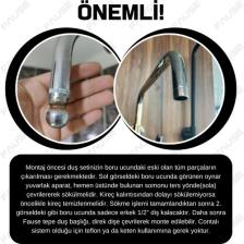 Fause Tepe Duş Başlığı Kare Slim 304 Metal 20X20 cm KTD101