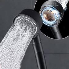 FAWER Faucet & Shower Siyah Turbo 5 Fonksiyonlu Pervaneli Duş Başlığı El Duşu