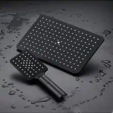 FAWER Faucet & Shower Siyah Robot Duş Başlığı Seti El ve Tepe Duş Seti