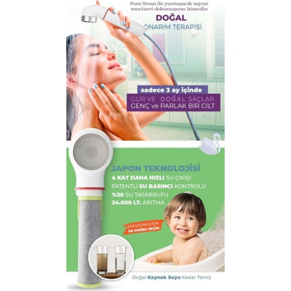 Pure Swan Arıtmalı Duş Başlığı