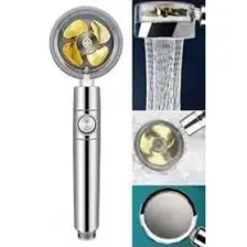 Qniay Pervaneli Duş Başlığı 360 Derece Gold Seri Dönebilen Aç Kapa Su Tasarruflu Duş Başlığı