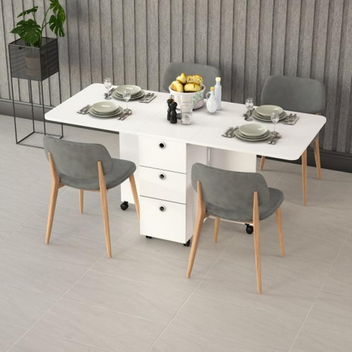 Asra Trend MDF Katlanır Mutfak Yemek Çalışma Masası KM-100