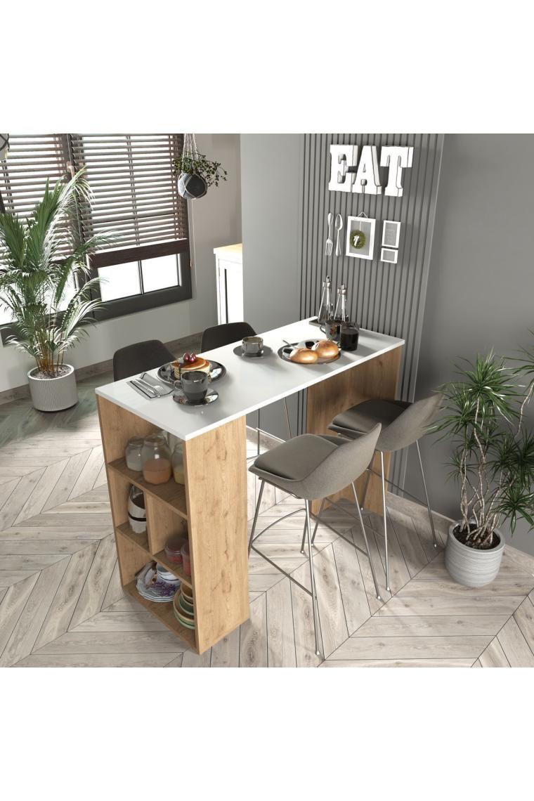 Cool Home Pan Kahve Köşesi , Yemek Masası , Mutfak Masası , Ada , Bar Masası , Beyaz - Sepet