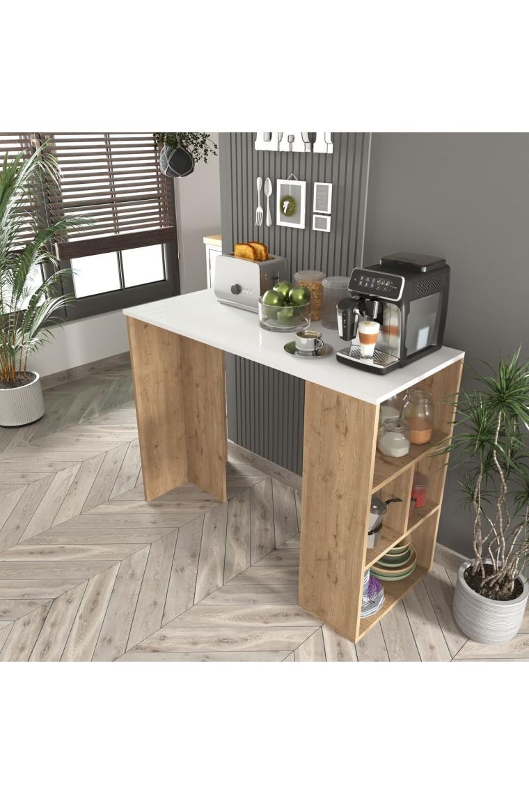 Cool Home Pan Kahve Köşesi , Yemek Masası , Mutfak Masası , Ada , Bar Masası , Beyaz - Sepet