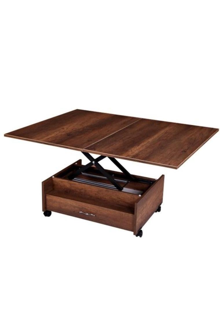 Evistro Akıllı Sihirli Laptop Sehpa/ Yemek Masası / Orta Sehpa Beyaz
