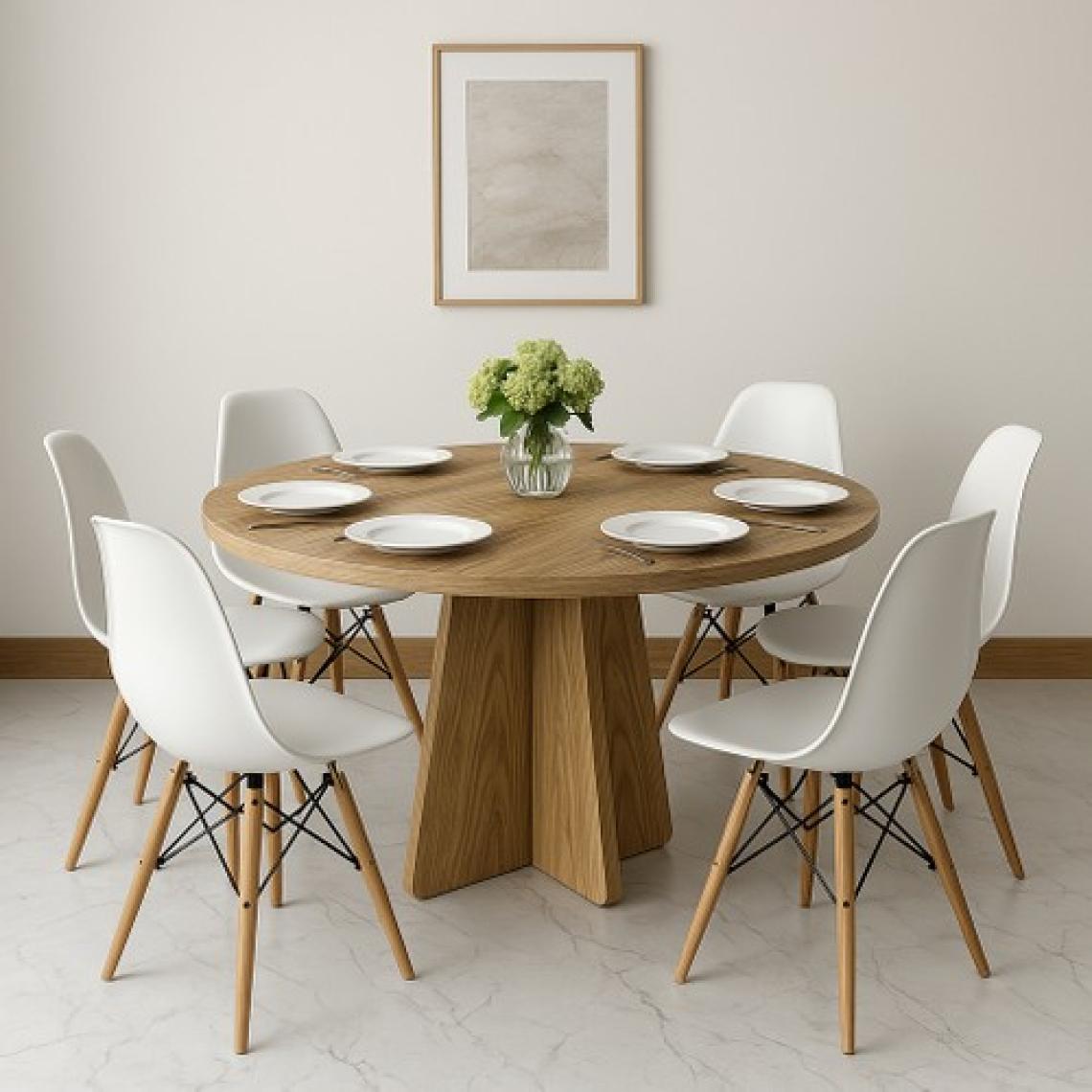 Moka Park AVM Barberon Yuvarlak Modern Dekoratif Yemek Masası Mutfak Masası