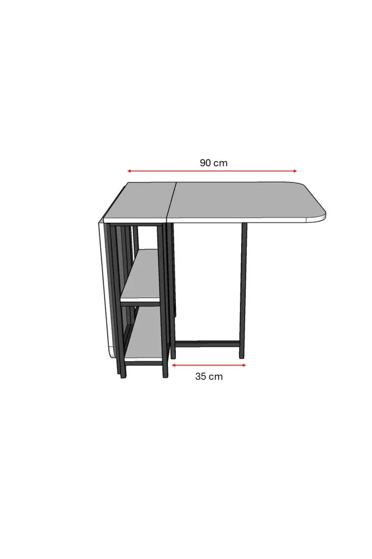 Asra Trend Metal Ayaklı Katlanır Mutfak Masası Km-31