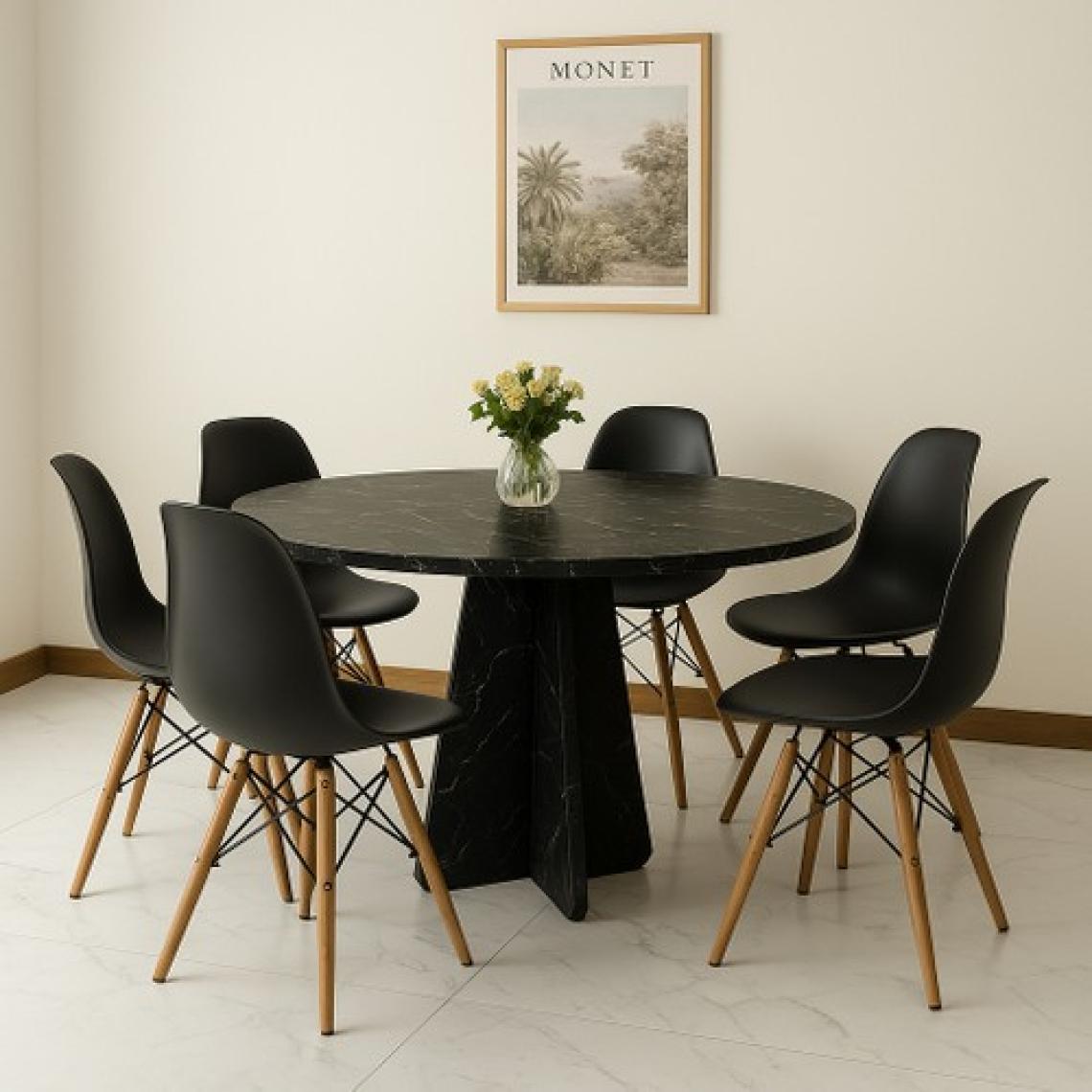 Moka Park AVM Barberon Yuvarlak Modern Dekoratif Yemek Masası Mutfak Masası