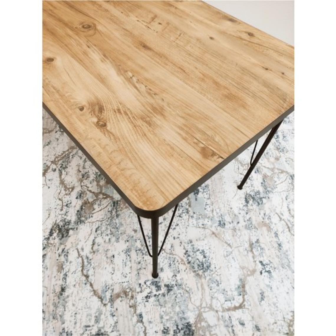 Bambeds Mobilya Atlantik Çam Desen Oval Yemek Masası 60 x 120 cm
