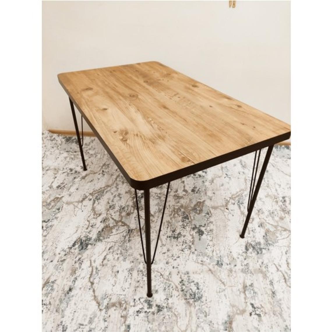 Bambeds Mobilya Atlantik Çam Desen Oval Yemek Masası 60 x 120 cm