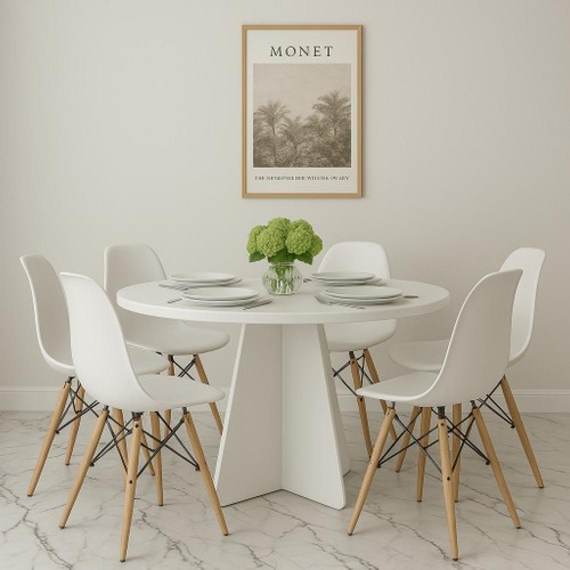 Moka Park AVM Barberon Yuvarlak Modern Dekoratif Yemek Masası Mutfak Masası