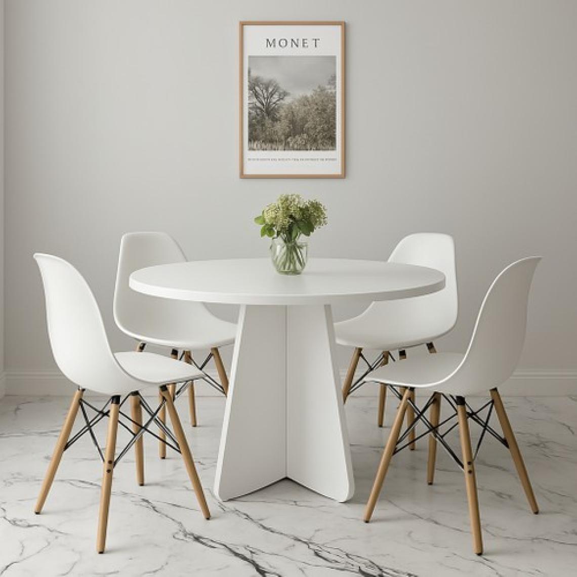Moka Park AVM Barberon Yuvarlak Modern Dekoratif Yemek Masası Mutfak Masası