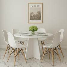 Moka Park AVM Barberon Yuvarlak Modern Dekoratif Yemek Masası Mutfak Masası