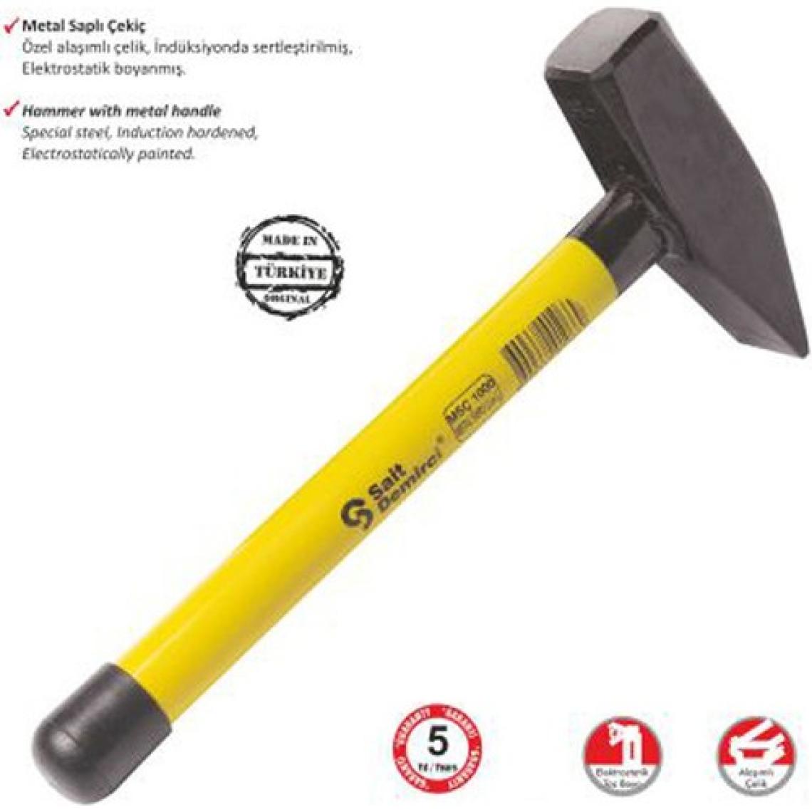 Sait Demirci Metal Saplı Çekiç 300 gr - Ahşap Saplı