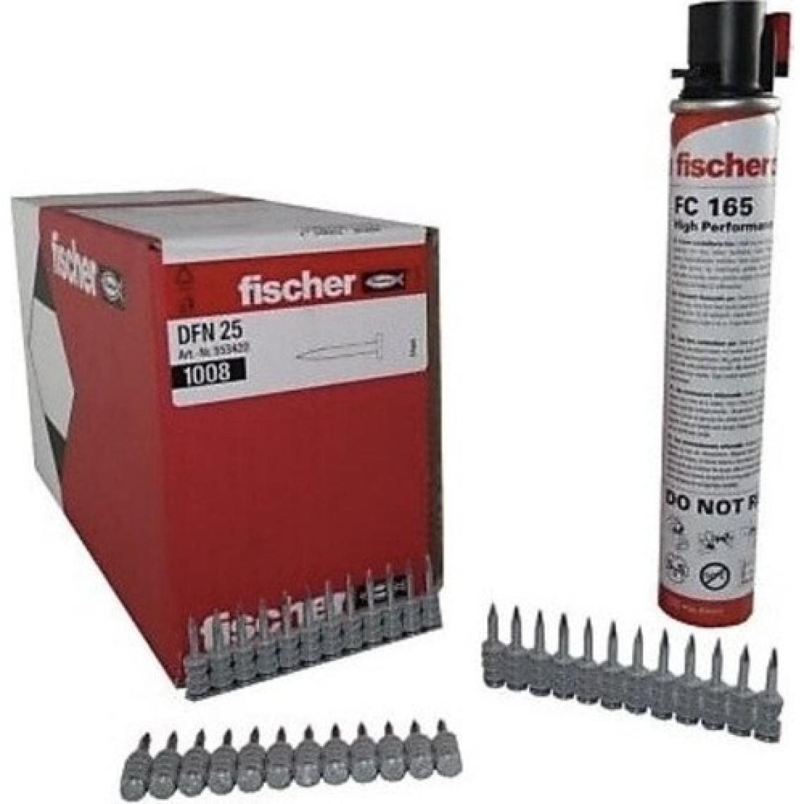 Fischer Dfn 25 mm 1008 Adet Çivi + Fc 165 Gaz Tüpü