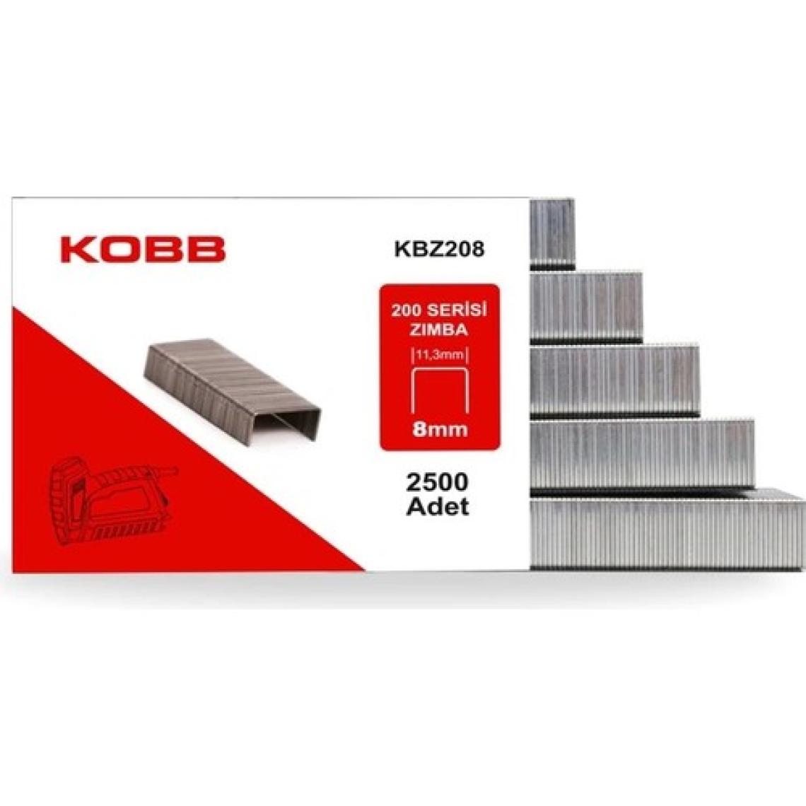 Kobb Kbz208 8mm 2500 Adet 200 Serisi Ağır Hizmet Tipi Zımba Teli