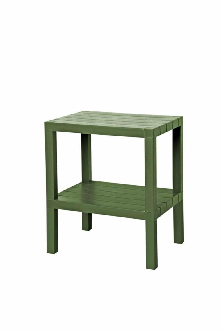 DEYHOME Ombeg 2 Katlı Plastik Bahçe Sehpası, Gazetelikli Masa, Havuz, Plaj, Balkon, Banyo, Mutfak Sehpası