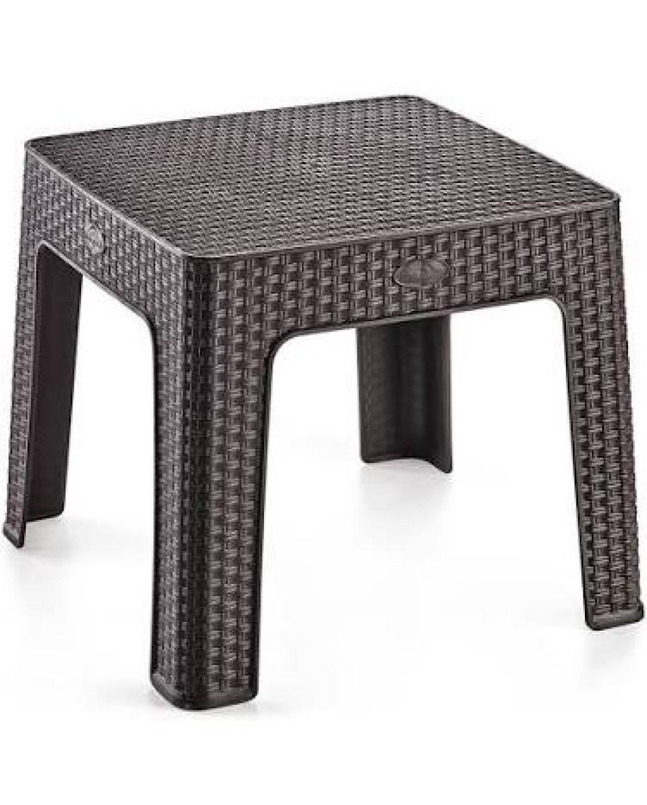Holiday Rattan 44X44 Sehpa Beyaz H124