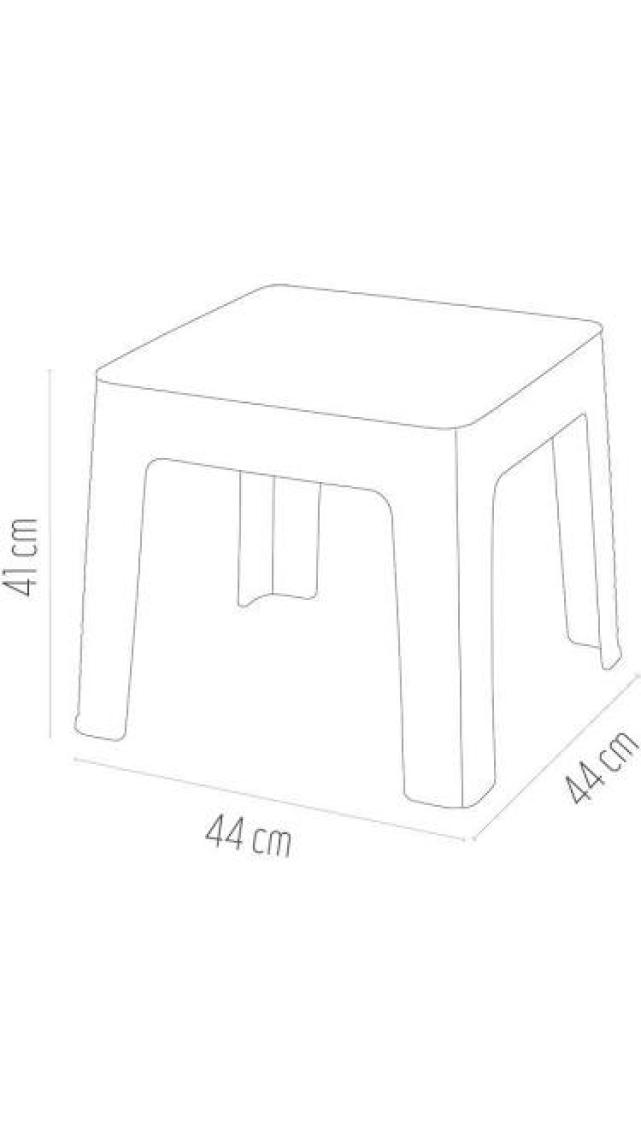 Holiday Rattan 44X44 Sehpa Beyaz H124