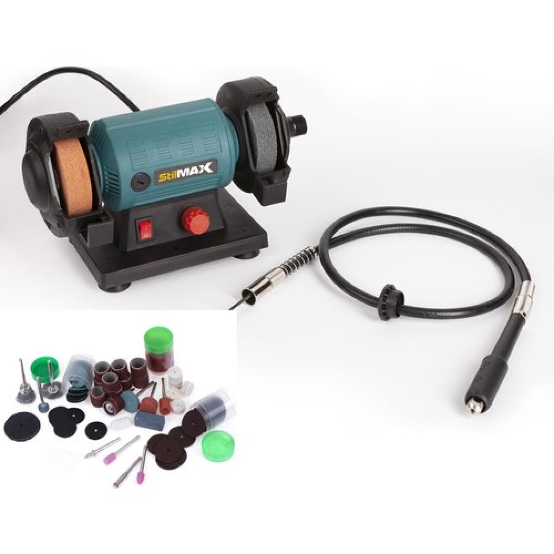 Stilmax Multi-Function Spiralli Gravür Zımpara Taş Motoru Oyma Seti + 105 Pcs Uç Hediyeli 450 W