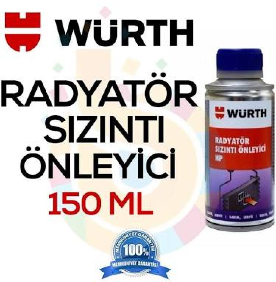 Würth Radyatör Sızıntı Önleyici - Yüksek Performanslı Kılcal Çatlak ve Buharlaşma Kaybı Koruma Ürünü, 150 ml - Tüm Araçlar İçin Profesyonel Sonuçlar