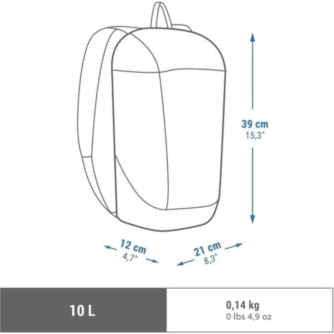 Decathlon Quechua Outdoor Sırt Çantası - 10L - Siyah - Nh 100