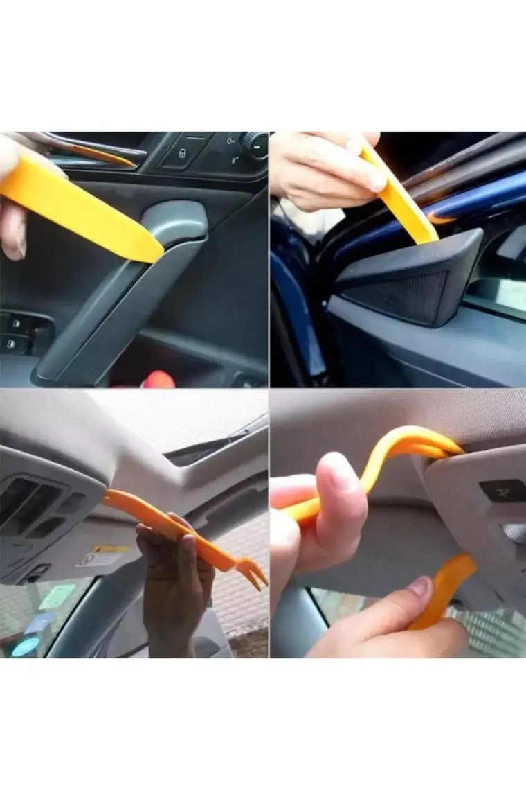 Ramdet 4 Parça Trim Sökme Aparatı Araç Içi Plastik Kaplama Panel Sökme Aparat Seti Araç Içi Oto Teyp Döşeme Sökme Seti